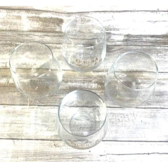 Gurkha 15 Oz Whiskey Glass Set Of 4 Clear Etched Tumblers - Picture 6 of 6